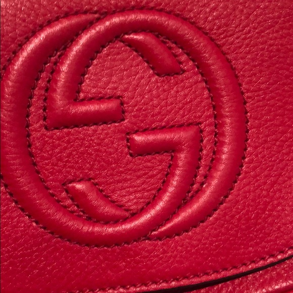 Gucci Soho Flap Red Leather tassel bag - Picture 9 of 16
